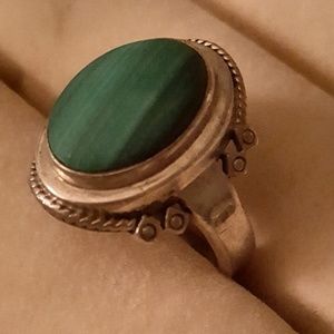 Malachite Sterling Silver Ring